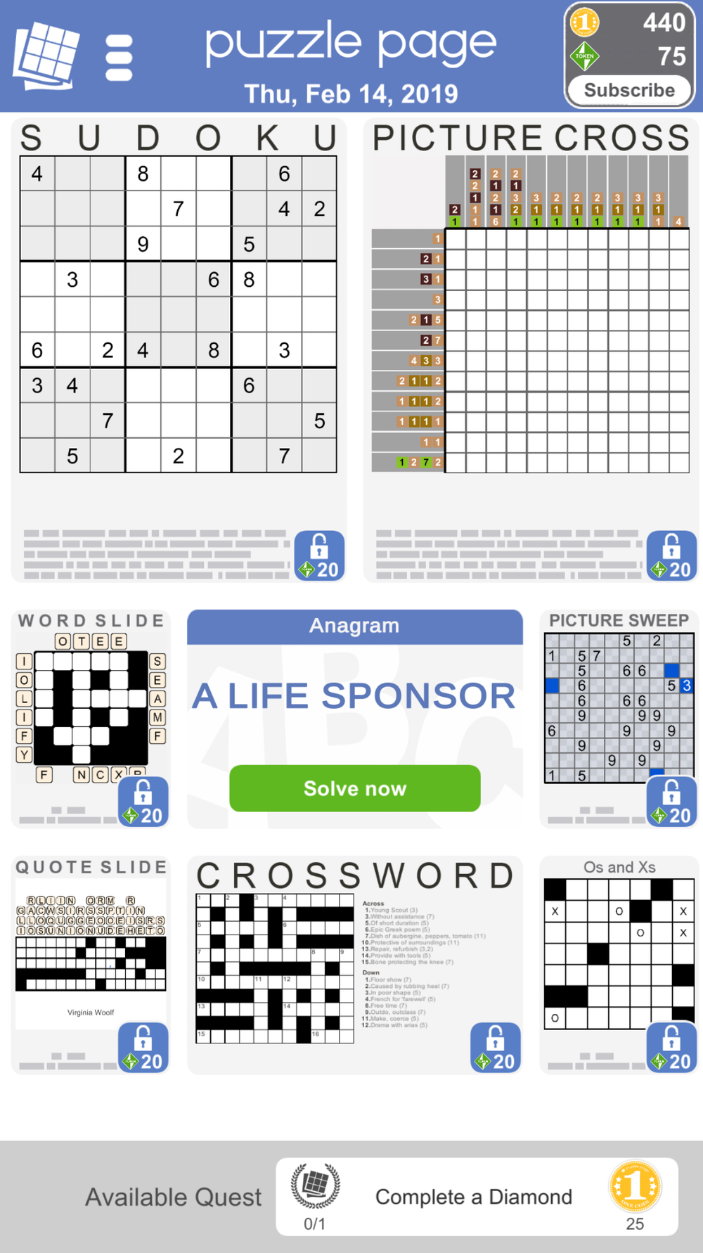 Puzzle Page - Daily Games!