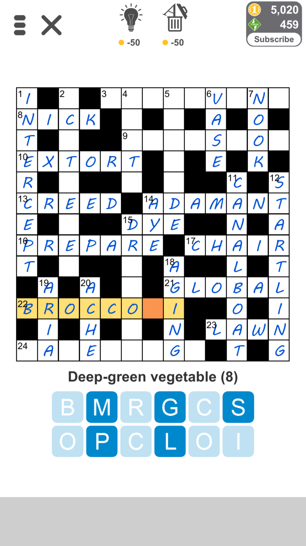 crossword page